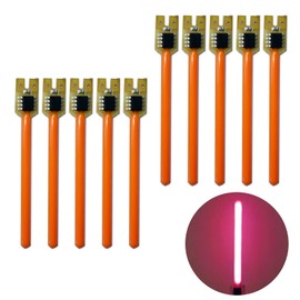 10pcs Pink 3V DIY LED Streamer Lights Ideal for Road Bikes & Indoor Decoration，Metal Film Resistors for Voltage Adjustment Included