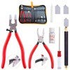 Glass Cutting Tool Set Kit,Premium Glass Running Breaking Pliers and