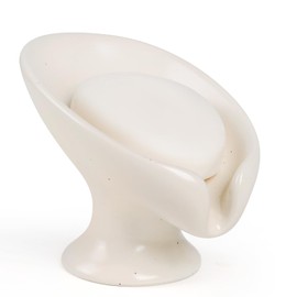 Soap Dish, Marble Soap Holder Self Draining Leaf Shape Soap Dishes, Ceramic Draining Soap Dish for Bathroom Shower, Easy to Clean Keeps Soap Dry, ANTIS'S HOME