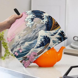 Drnuikhe 's Starry Sky 3D Printed Teapot Cover Decorative Dome Shaped Large Tea Cosy Dust Cover Home Kitchen Decoration Teapot Cover for Keeping Warm Insulated Kettle Cover