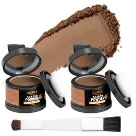 Lockmio Root Cover Up Powder for Women - Medium Brown Hairline Powder for Bald Spots, Eyebrows, Beard Line, Light-Blonde Hair Fibers for Thinning Hair Shadow Powder 2 Pack