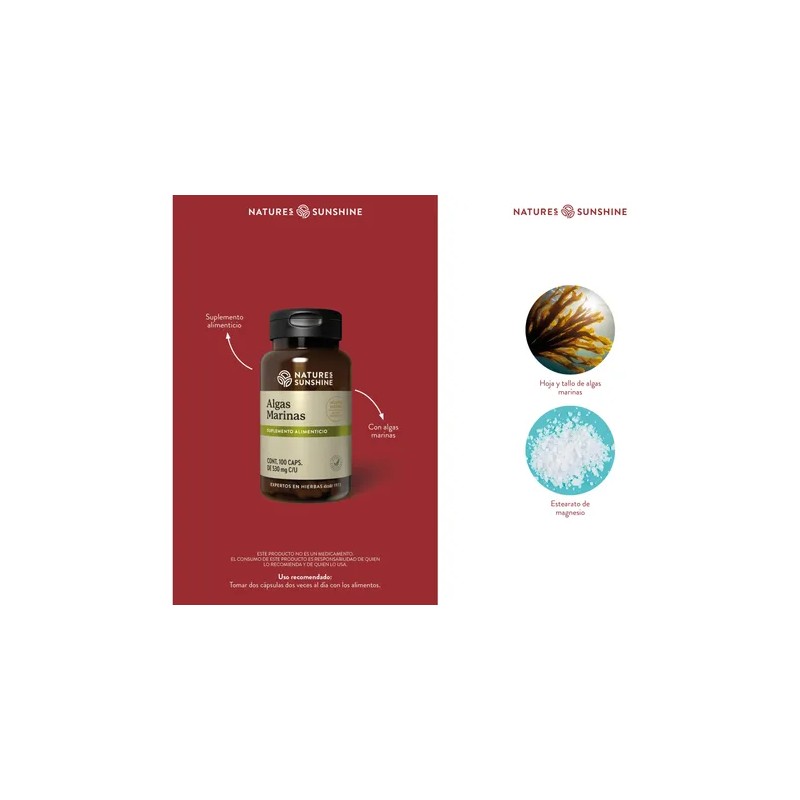 Nature's Sunshine | Algas Marinas | Fibra Y Mineral Esencial
