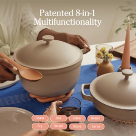 Our Place Our Place Perfect Pot - 5.5 Qt. Nonstick Ceramic Sauce Pan with Lid | Versatile Cookware for Stovetop and Oven | Steam, Bake, Braise, Roast | PTFE and PFOA-Free | Toxin-Free, Easy to Clean | Steam