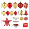 100 Christmas Tree Baubles, Plastic