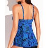 Aqua Eve Women Underwire Tankini Top Only Twist V Neck