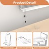 12 Pcs 2 Inch Hold Down Brackets, Clear Color Plastic
