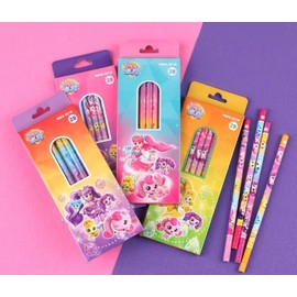 MSGlobal (2 Pack, Random Package) Catch Teenieping Pencils, 2B Hexagonal Pencil, 5 Count Per Pack, 10 Count