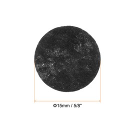 HARFINGTON 600pcs Round Felt Circles, 15mm 5/8" Pre Cut Felt Craft Pads Non-Woven Mini Felt Fabric Circles for DIY Sewing Handcraft Cut Projects Craft Finishing, Black