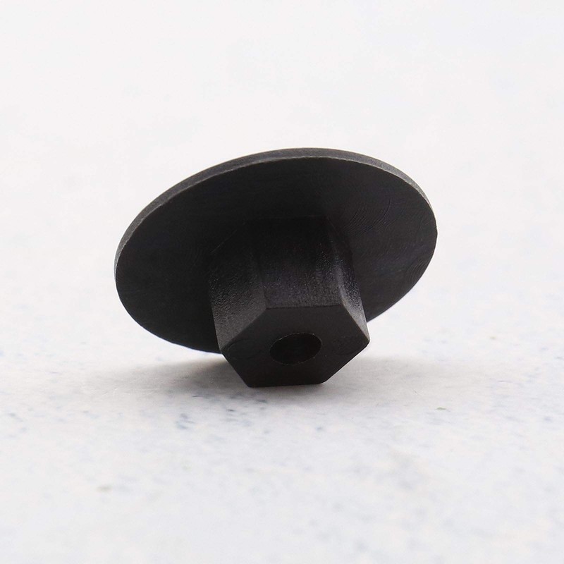 SING F LTD 50Pcs 4mm Unthreaded Plastic Nuts Black for