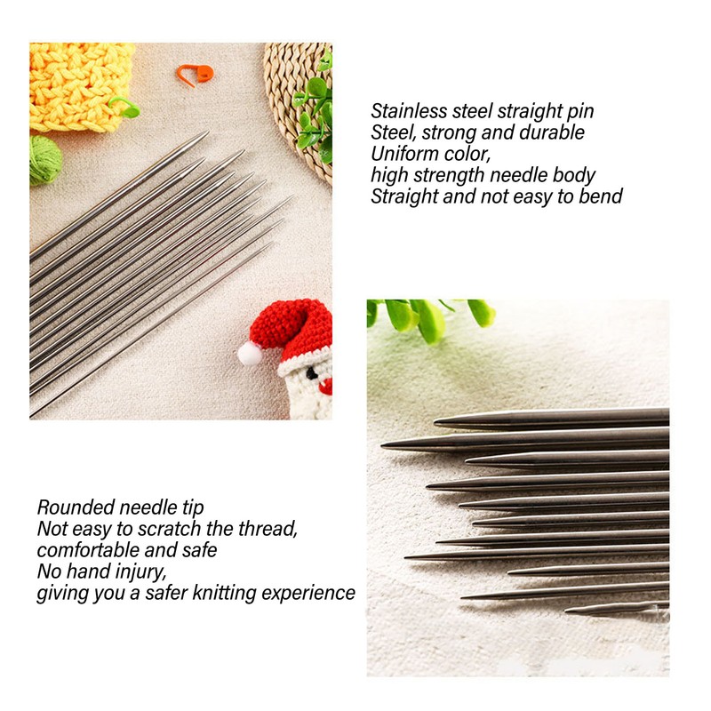 11 Sizes 44pcs Double Pointed Knitting Needles Set 13.8in Length