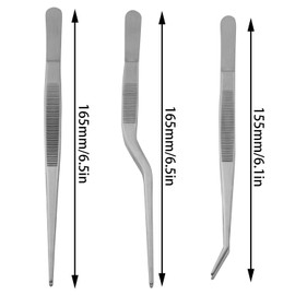 XGNG 3pcs Stainless Steel Tweezers Food Tray Tweezers Pastry Bread Clip Barbecue Food Clip Suitable for Small Gardening and Kitchen Multi-tool Korean Barbecue Clip Set