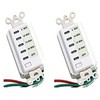 Bathroom Fan Auto Shut Off 30-15-10-5 Minute Preset Countdown Wall Switch Timer White (2 Pack)