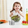 Alipis Compact Condiment Canisters Pots Set Stainless Steel Sugar Bowl