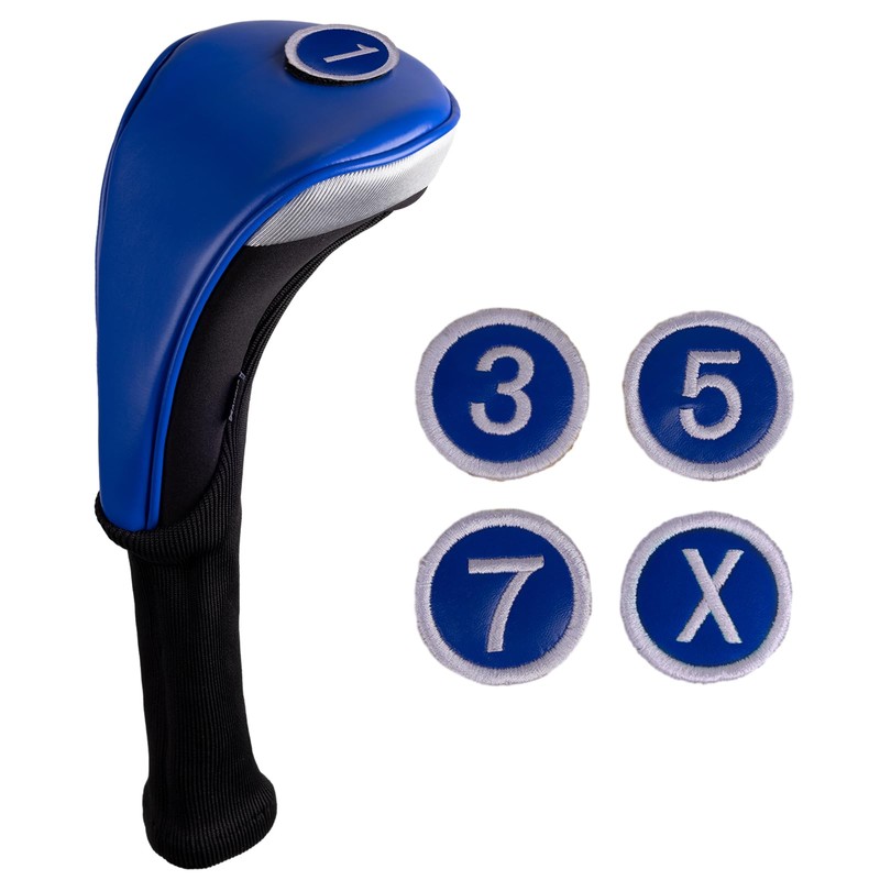Andux 3pcs/Set PU Golf Wood Club Head Covers 460cc Driver