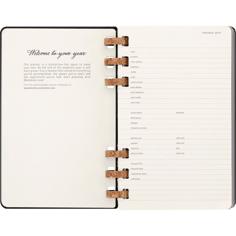 Moleskine Monthly and Weekly Spiral Agenda 12 Months 2024, Agenda
