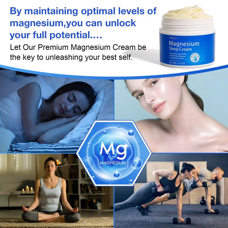 WHLH & WELL-BEING Magnesium Oil for Feet–Topical Magnesium Chloride Cream