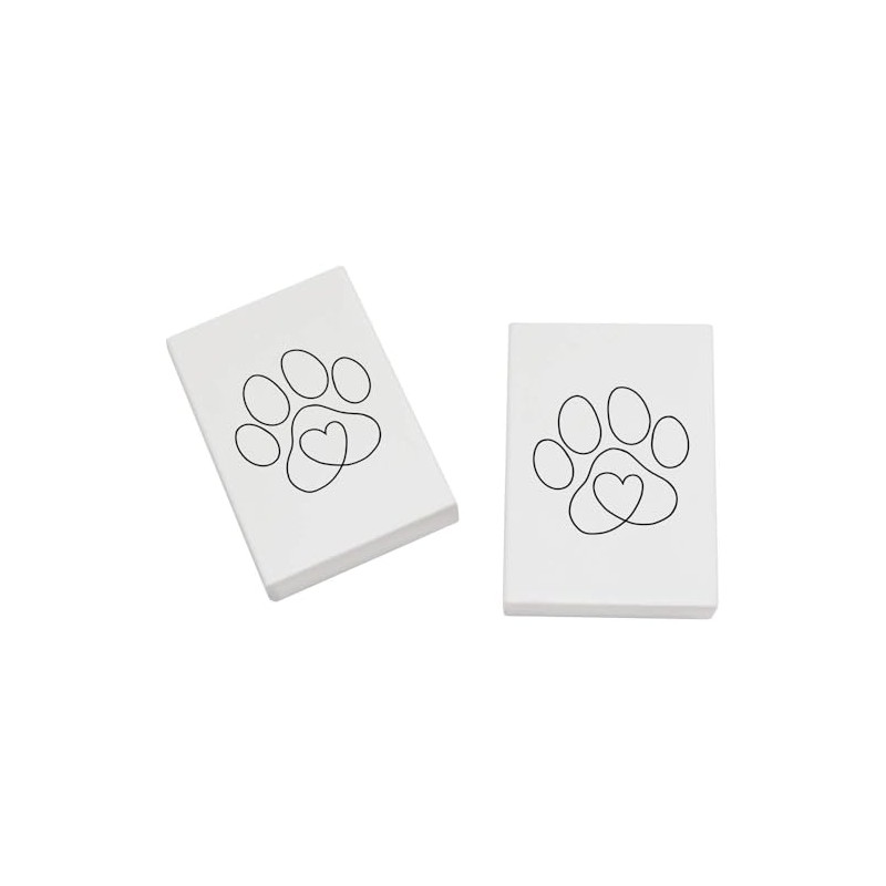 2 x 45mm 'Pawprint Heart' Erasers/Rubbers (ER00047156)