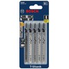 BOSCH T101B 4-Inch 10-Tooth T-Shank Jig Saw Blades (5-Pack), Silver