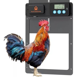 Pet & Livestock HQ Automatic Chicken Coop Door Opener Battery Powered, Programmable Full Aluminum,