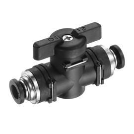 sourcing map 1/4" OD Ball Valve Push Quick Connect Pneumatic Air Flow Control Valve Tube Fittings Air Compressor