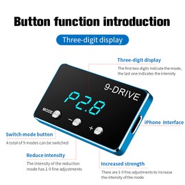 JINKEY Throttle Response Controller, 9 Drive Throttle Controller 9 Mode Electronic Racing Accelerator for DODGE for RAM 1500/2500 2007-2018, for Jeep for Chrysler