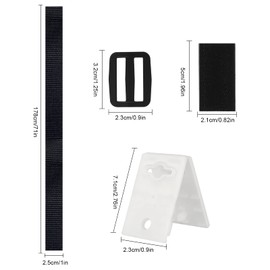 prota Pool Reel Roller, Mobile Solar Film, Set of 8 Fastening Straps and Clips and Buckles, Retaining Straps Pool Foil Solar Film for Universal Swimming Pools in the Ground