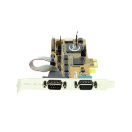 Cablemax 4 Port Serial RS-232 and 1 LPT Port I/O PCI-Express 1x Card