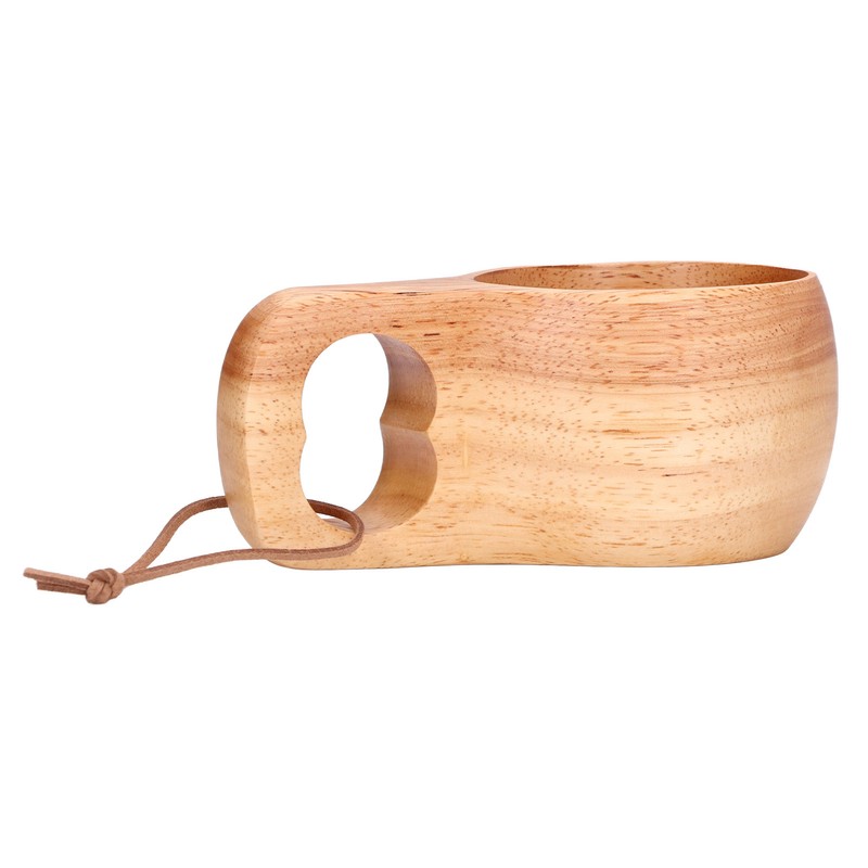 200ml Single Hole Wooden Cup with Hanging Buckle Milk Coffee