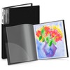 Dunwell 11x14 Binder with Sleeves (Black), 24 Pockets Display 48