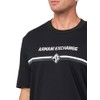 Armani Exchange Men's Armani Line Logo Tee, Deep Navy, Large