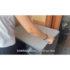 SOMADA Silicone Washer and Dryer Protector Mat, 24'' x 20'' Heavy Duty, Non Slip
