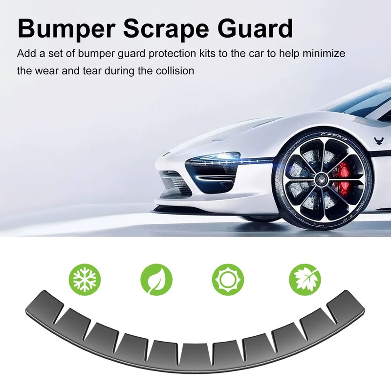UOUSIYDSK Front Bumper Scrape Guard 2 Pack Car Universal Black