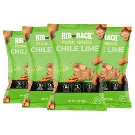 Rib Rack Pork Rinds, Chile Lime - 4 x 4 oz