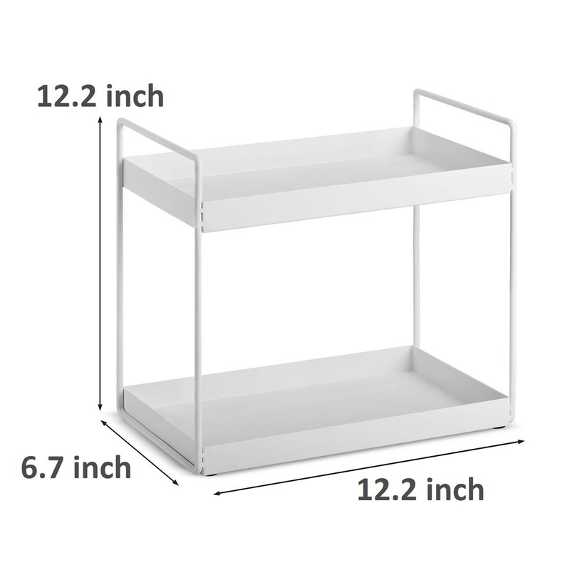 2-Tier Bathroom Countertop Organizer Vanity Tray Cosmetic & Makeup Storage