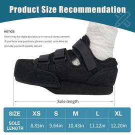 GHORTHOUD Forefoot Off-Loading Post Op Shoe Closed Toe Medical Walking Boot for Broken Toe Orthopedic Foot Brace for Post Bunion Hammertoe Surgery Brace (M)