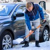ZONETECH Extendable Snow Squeegee,Ice Scraper and Shovel 42" Lenght- Rotating