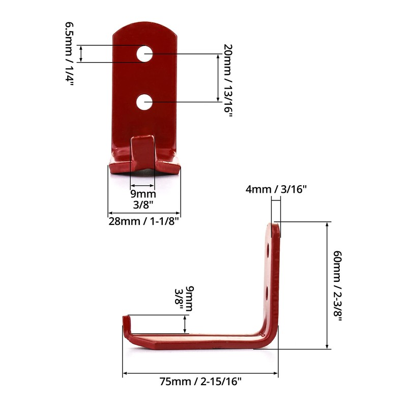 QWORK® CO2 Wall Bracket Wall Holder Hook Hanger, Hold Up