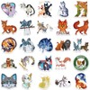 Pack of 50 Cat Warrior Stickers for Laptop Water Bottle