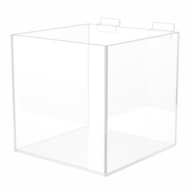 Marketing Holders 10 Inch Slatwall Retail Bin Merchandise Organizing Cube POP Display Box