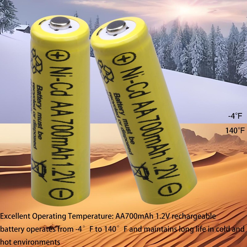 16 packs AA 700mAh 1.2V NiCd Rechargeable Batteries,Double A 1.2V