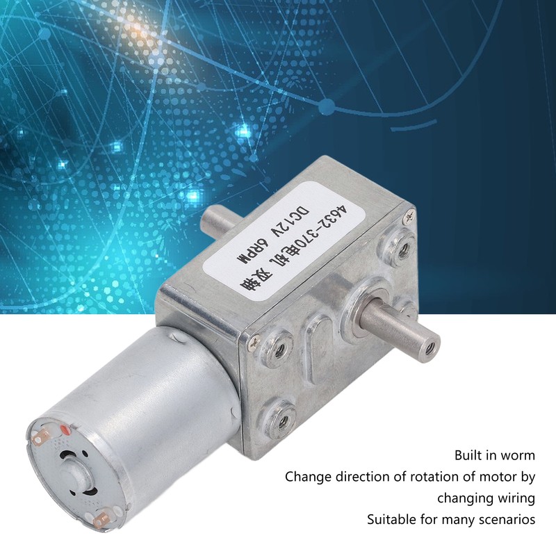 Turbo Worm Geared Motor 2 Shaft High Torsion Micro Gearbox