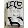 Ikea Sotronn Full/Queen Duvet Cover + 2 Pillowcases, white/black/pa