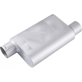 alflow 2.5'' Universal Exhaust Muffler with Aggressive Sound, Anti-corrosive Muffler