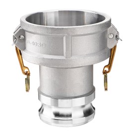 Venussar DA4030 Type DA Cam and Groove Hose Fitting, 4" Female Camlock x 3" Male Camlock, 125PSI, Aluminum Material