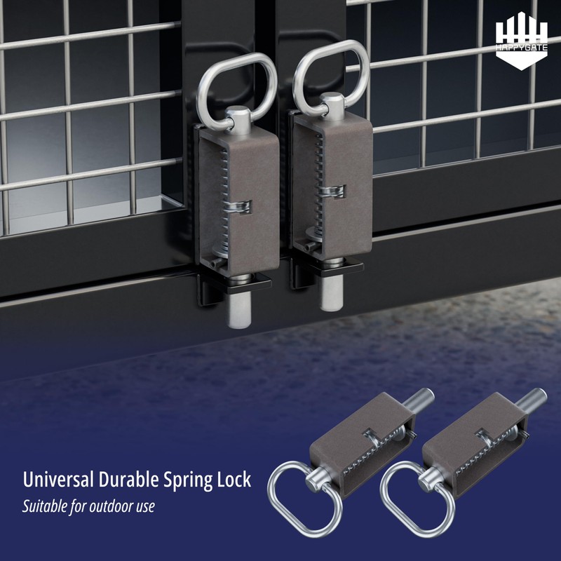 HAPPYGATE 5-1/8'' Heavy Duty Trailer Gate Latch, Universal Spring Latch