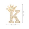 PATIKIL Letter Brooch Pins, Crown Initial Rhinestone Alphabet K Letter