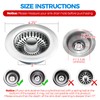 zaa Kitchen Sink Drain Strainer - Kitchen Sink Stopper, 304
