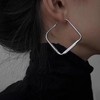Large Square Hoop Earrings for Women Golden Large Hoop Earrings
