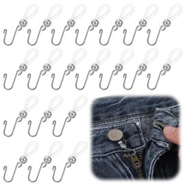 Quilax 20Pcs Zipper Stopper, Zipper Stop Zipper Holder Upper for Jeans, Zipper Lock Zipper Hook Hold Pants Up, Zipper Stops for Jeans Button Locks, Zipper Stopper Stop Trousers Skirts Button Slipping