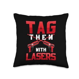 Laser Tagging Tag Them With Lasers Tag Party Laser Tag Throw Pillow